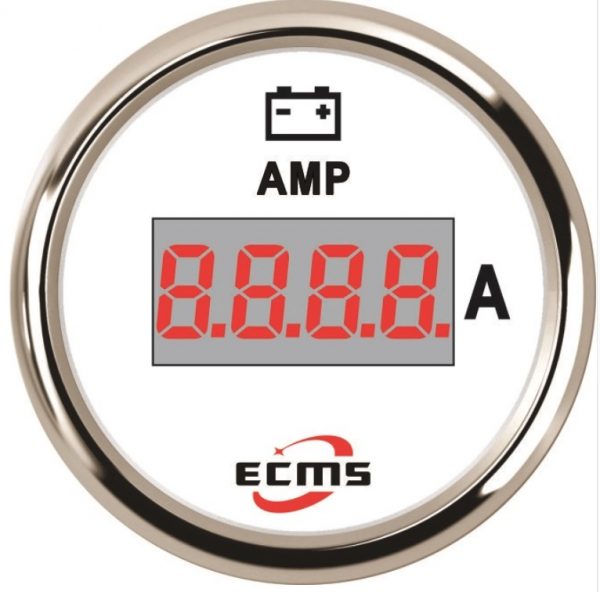 Цифровой амперметр ECMS PEA-WS±150A диаметр 52мм белый 800-00166