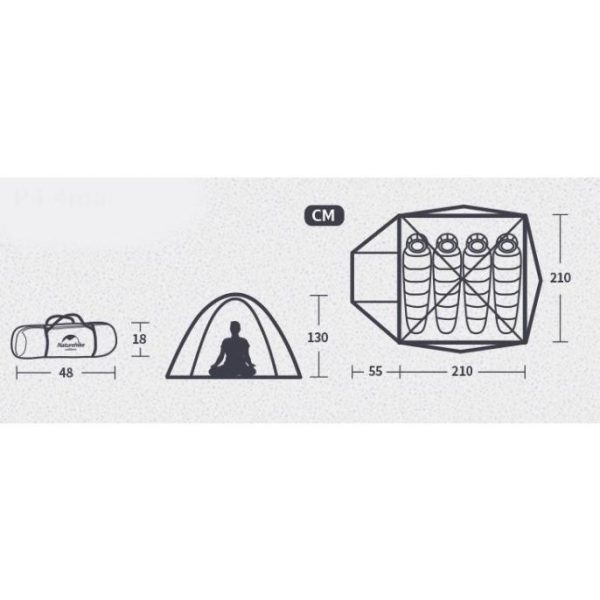 4-х местная палатка с алюминиевыми дугами
