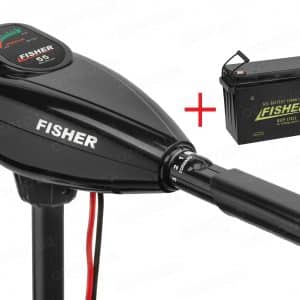 Лодочный электромотор Fisher 55 + аккумулятор Fisher 150AH GEL