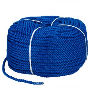 Веревка Polyester 3 strand rope 12mm*200m blue