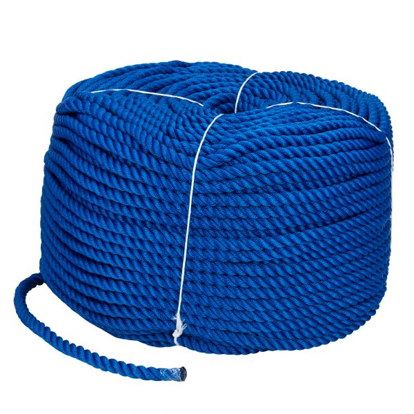 Веревка Polyester 3 strand rope 14mm*200m blue